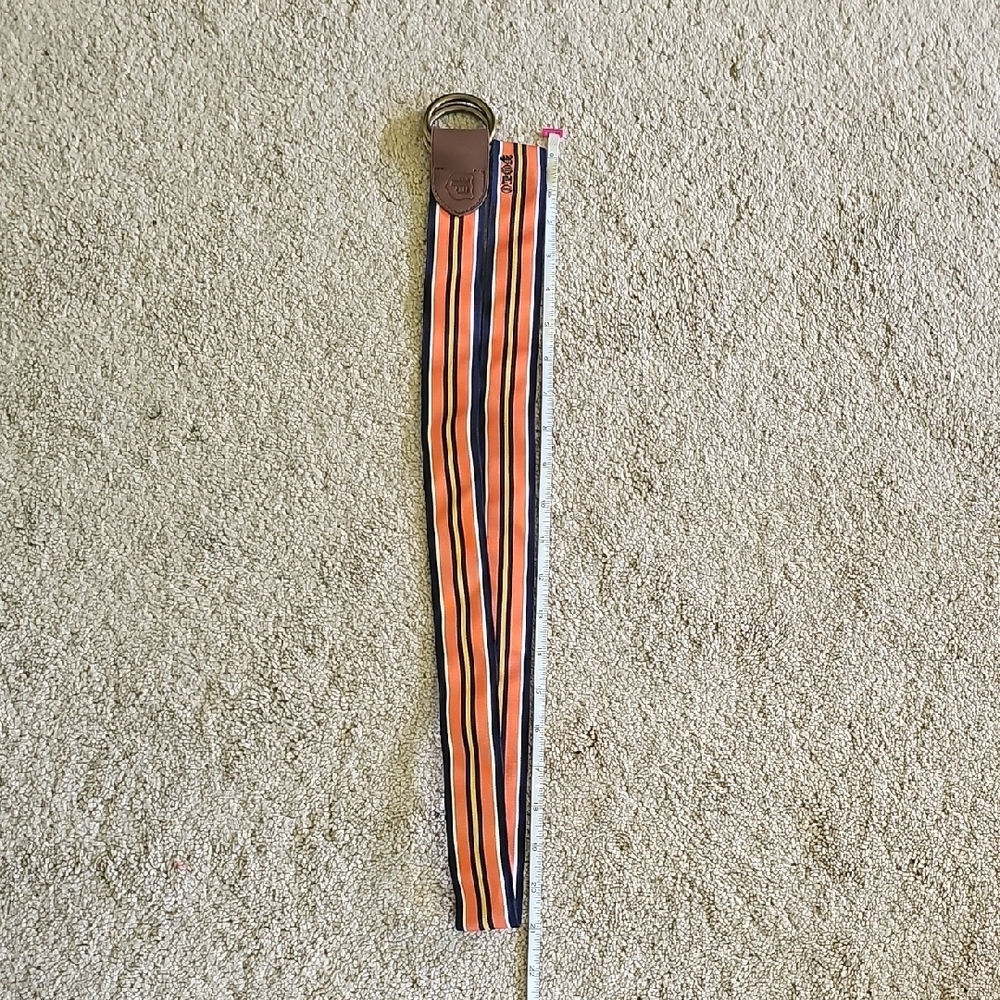 Polo by Ralph Lauren Orange and Black Striped Belt